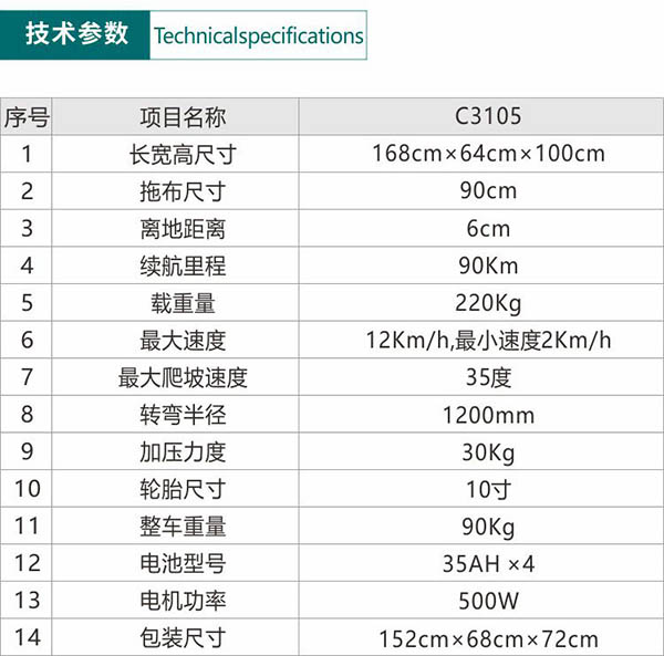 电动独山子尘推车C3105