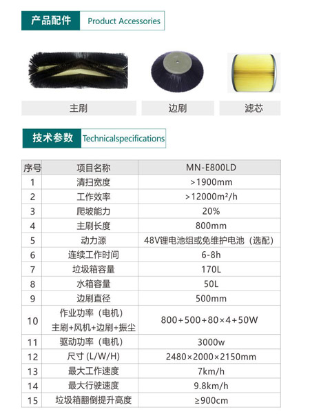新型全封闭自卸式独山子扫地机MN-E800LD